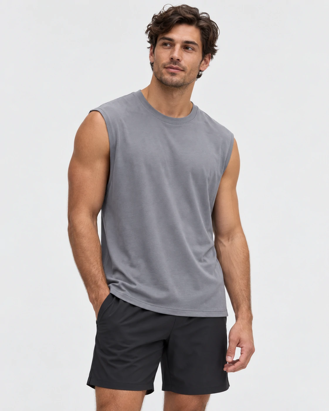 Custom men's relaxed training tank top