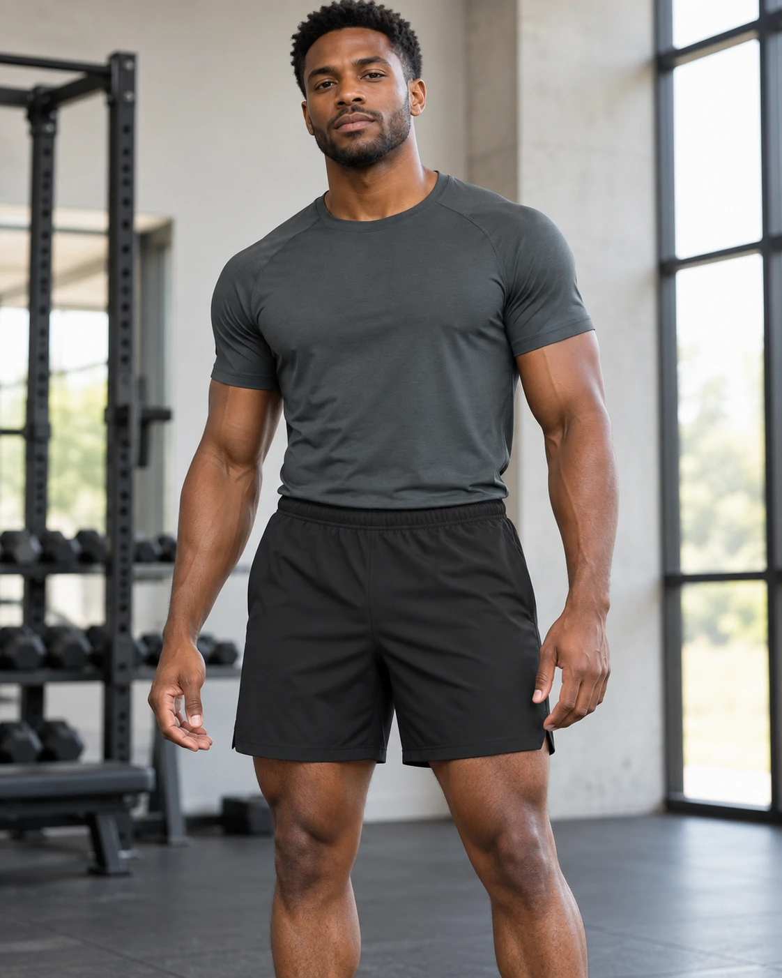 Custom men's training shorts development for activewear brands