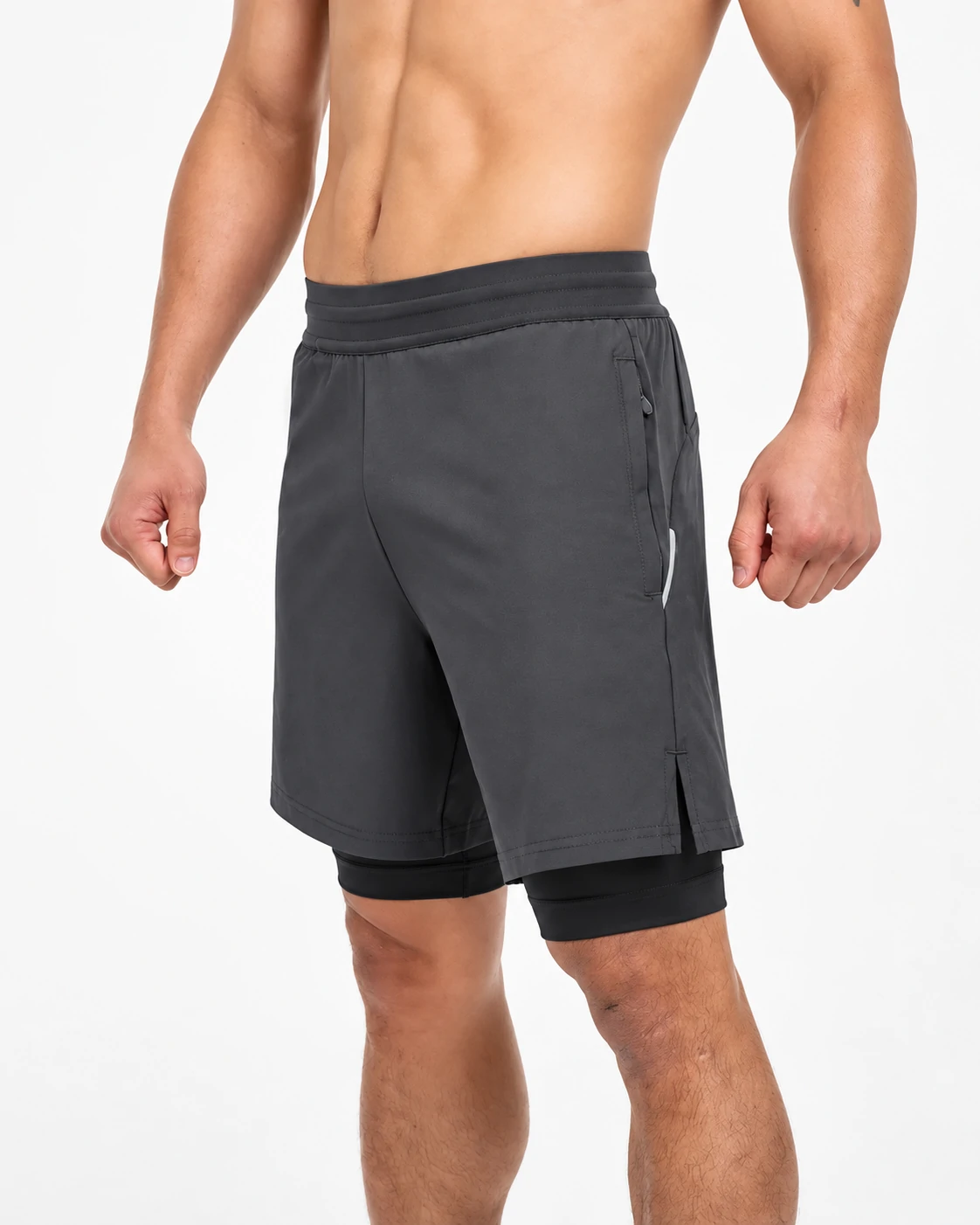 Custom men's 2 in 1 training shorts