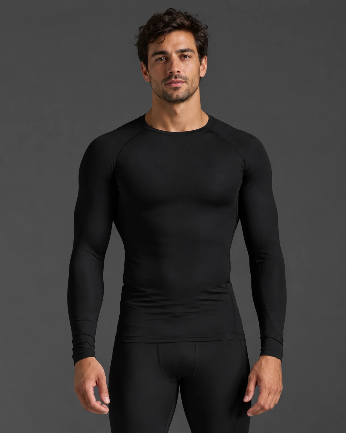 Custom men's long sleeve compression training shirt