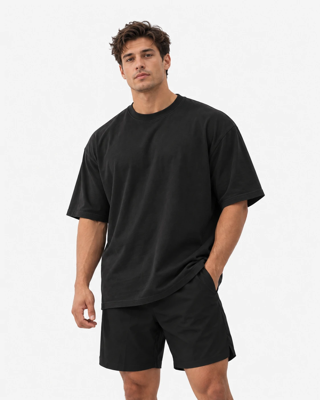 Men's oversized training T-shirt for custom gymwear brands